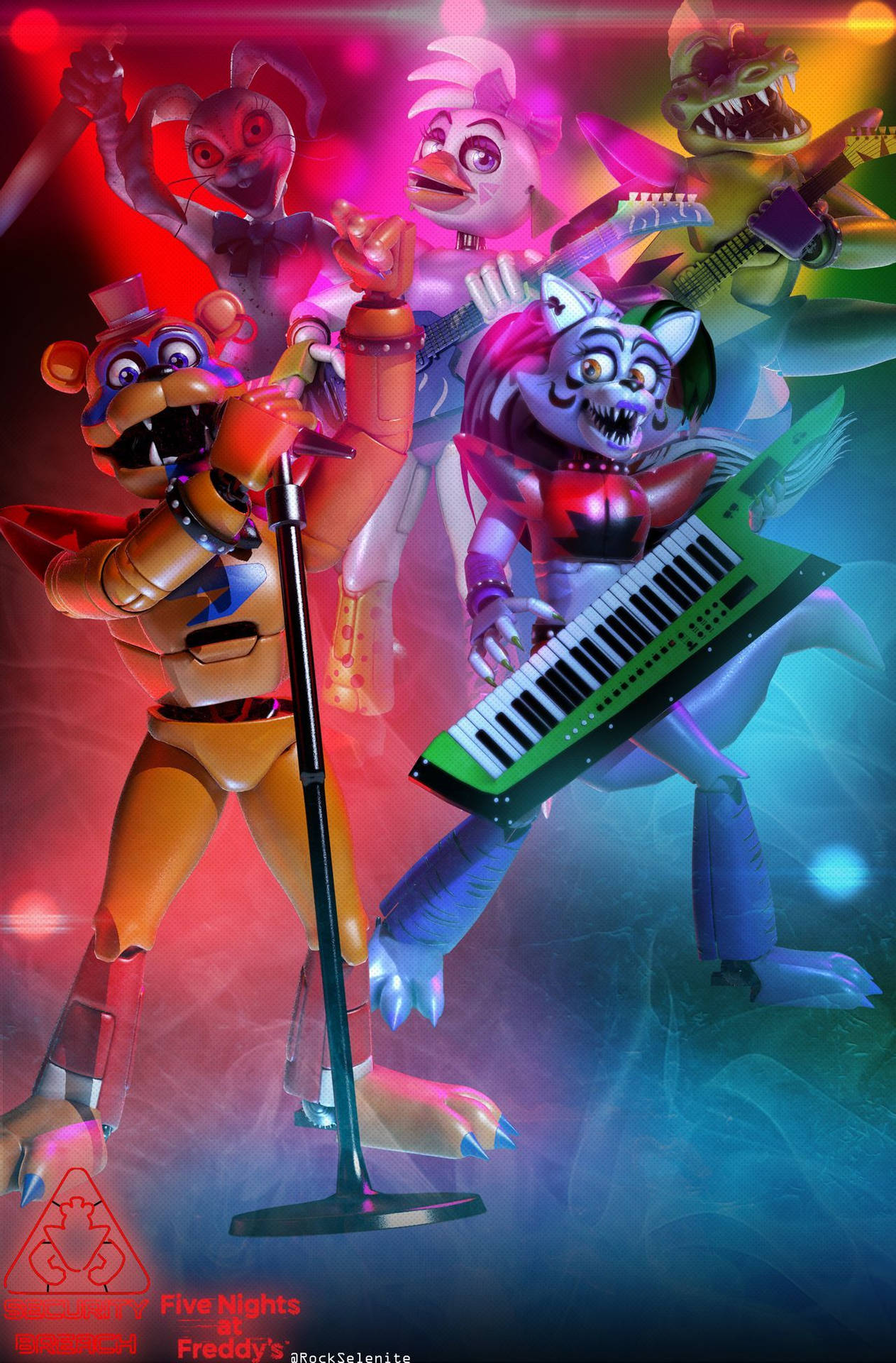 Five Nights At Freddy's Security Breach Monster Concert Wallpaper