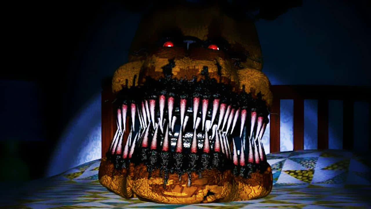 Fem nætter hos Freddy's - en fyldt dyr med tænder Wallpaper