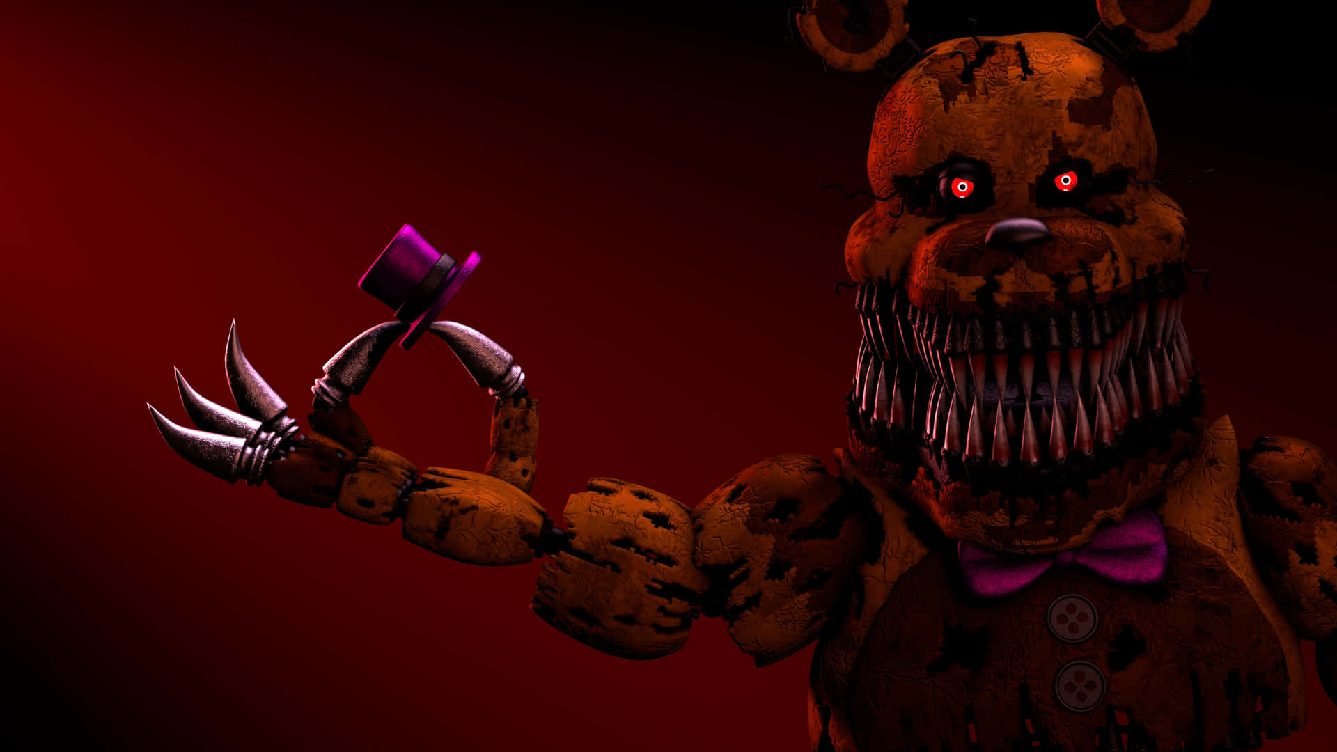 Five Nights At Freddys 4 Grinning Freddy Wallpaper