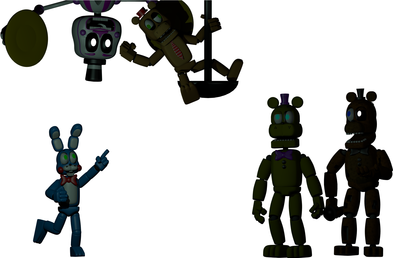 Download Five Nights At Freddys Animated Characters | Wallpapers.com