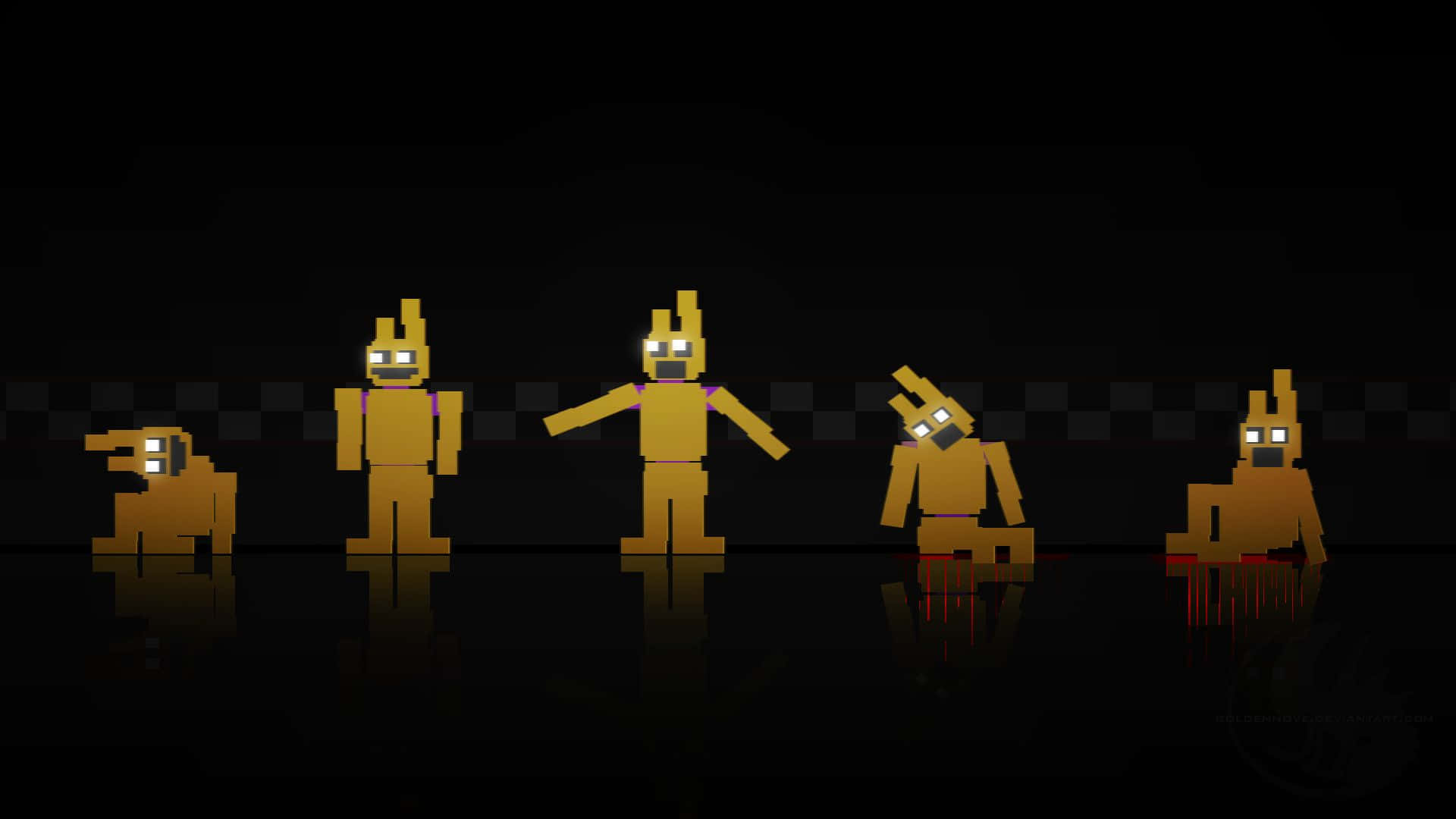 "Don't be scared of the jump scares in Five Nights At Freddys!" Wallpaper