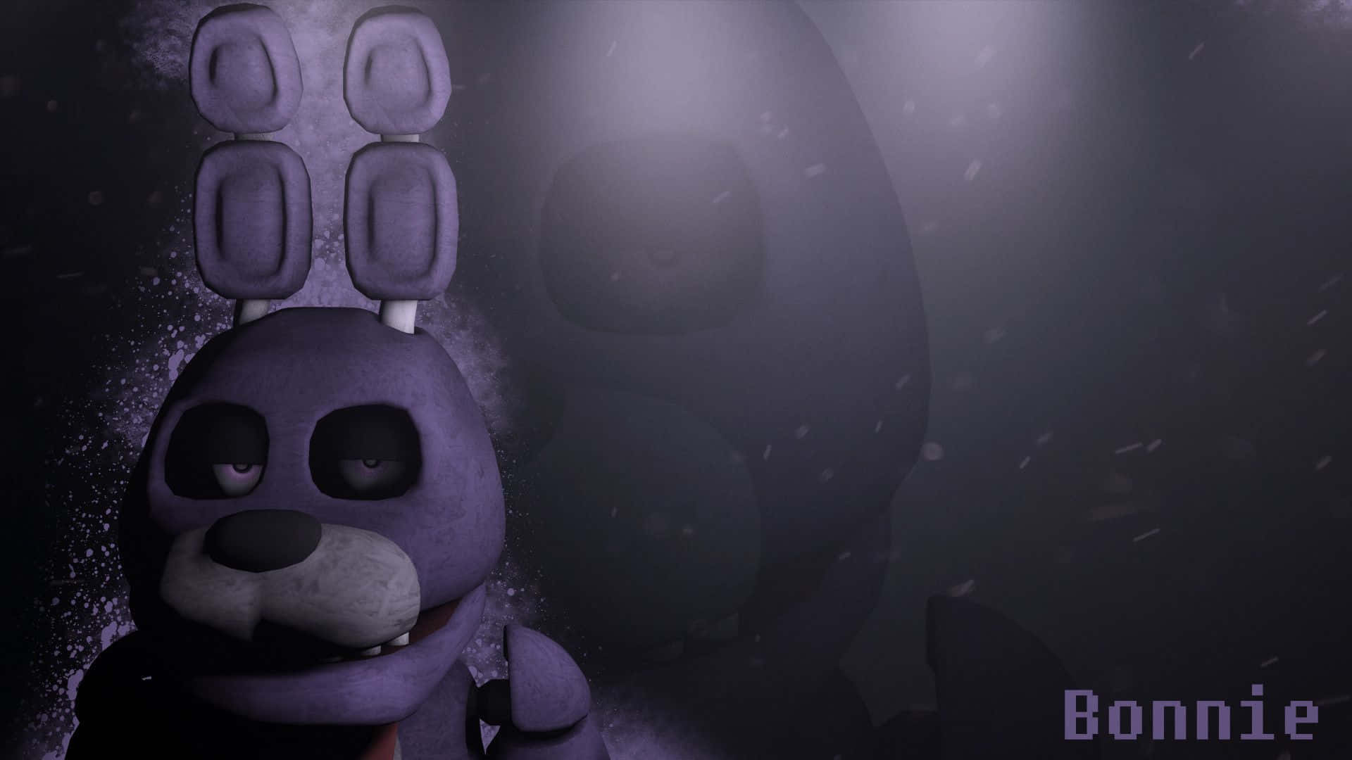 A Purple Bunny With The Words Bonie Wallpaper