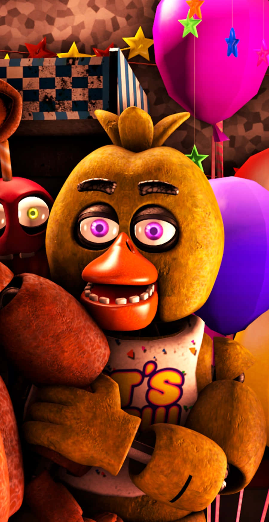 Five Nights At Freddys Chica With Balloon Iphone Wallpaper