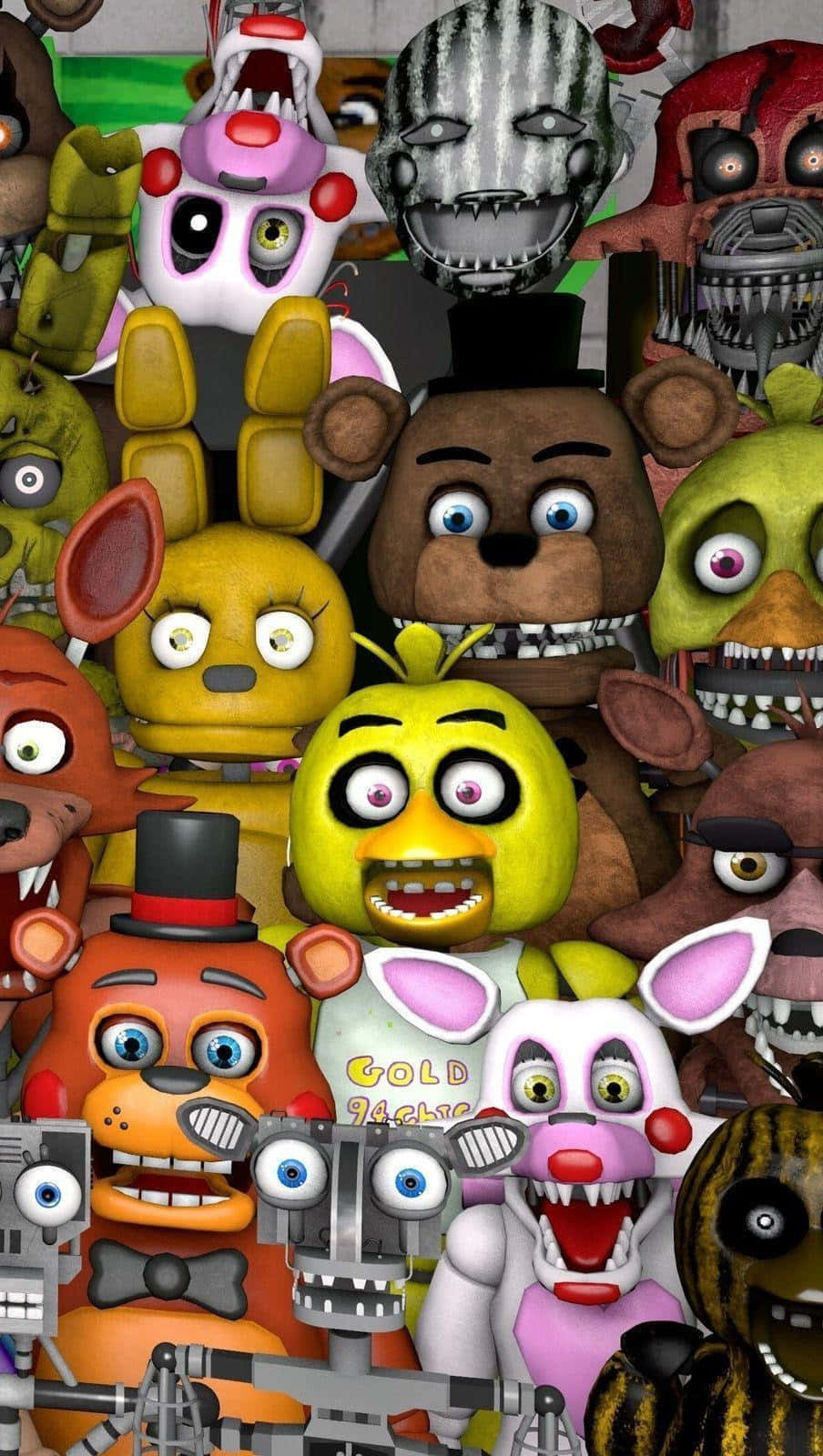 Five Nights At Freddys Characters Iphone Wallpaper