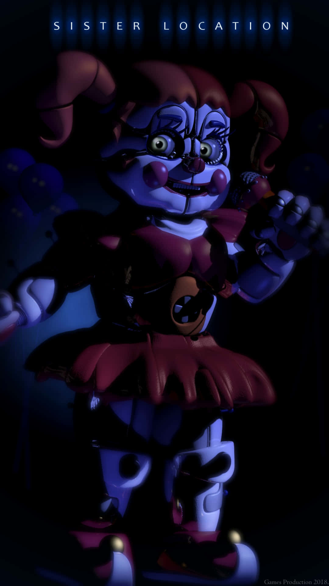 Five Nights At Freddy's: Sister Location In Darkness Wallpaper