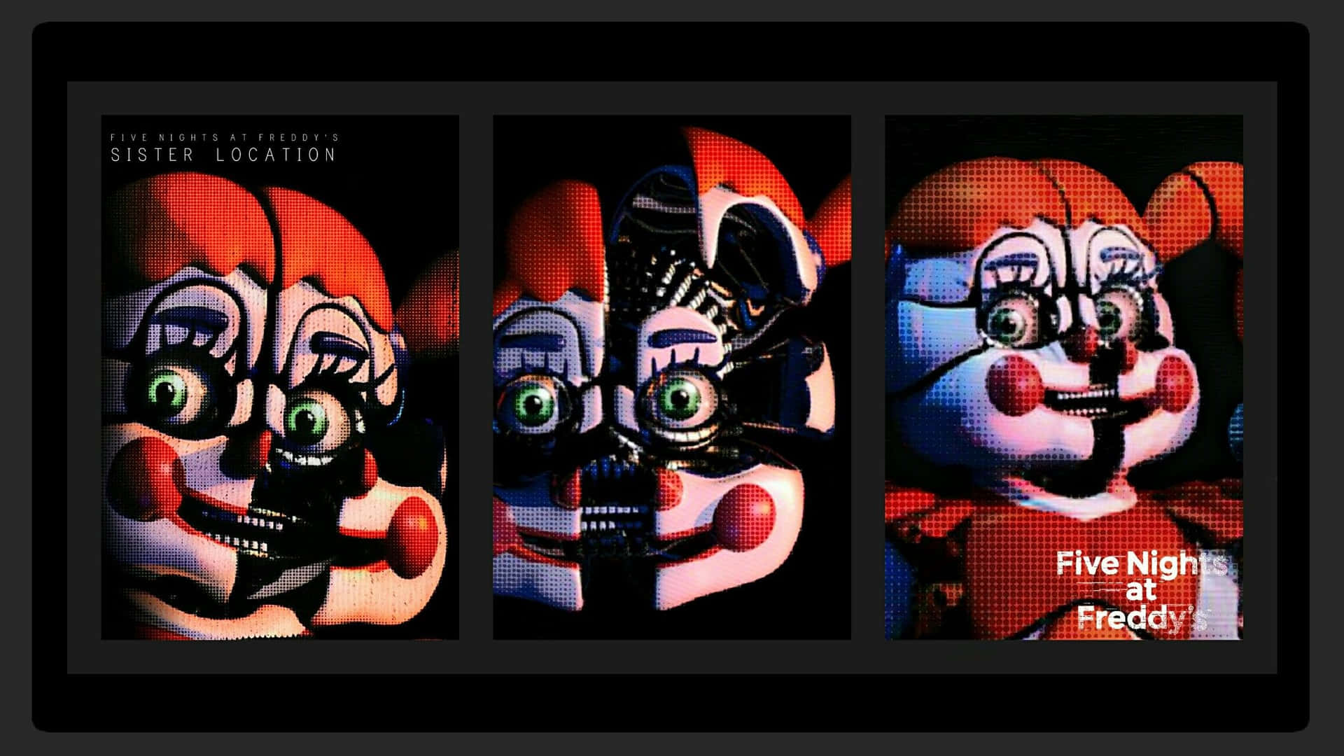 Five Nights At Freddy's: Sister Location Collage Wallpaper