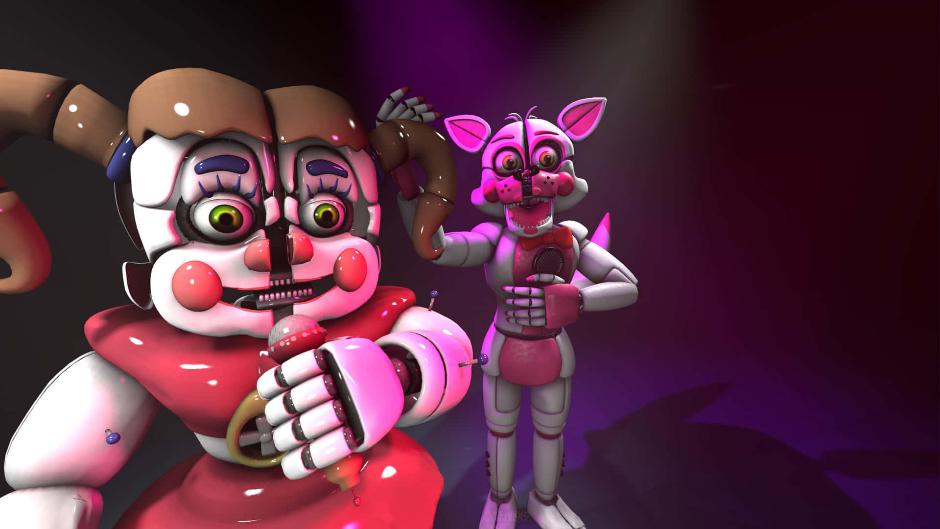 Five Nights At Freddy's: Sister Location Scary Face Wallpaper