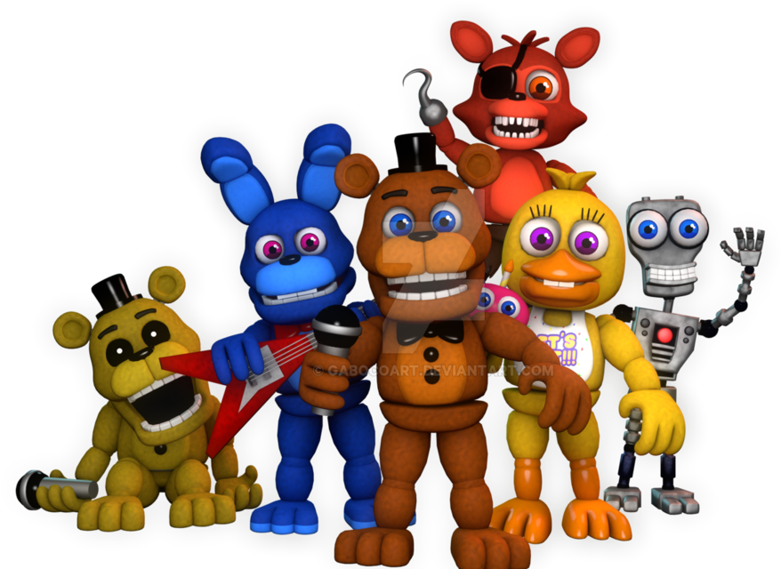 Five Nightsat Freddys Group PNG
