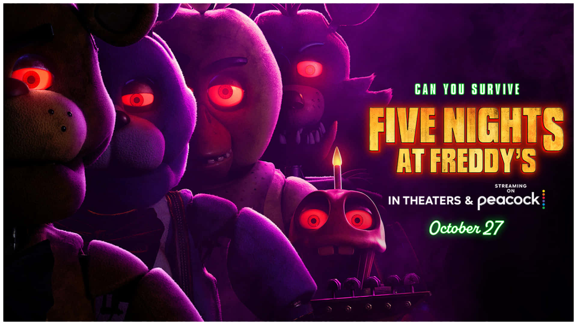 Five Nightsat Freddys Movie Release Date Announcement Wallpaper