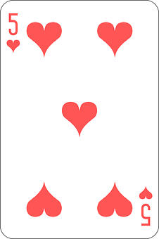 Five_of_ Hearts_ Playing_ Card PNG