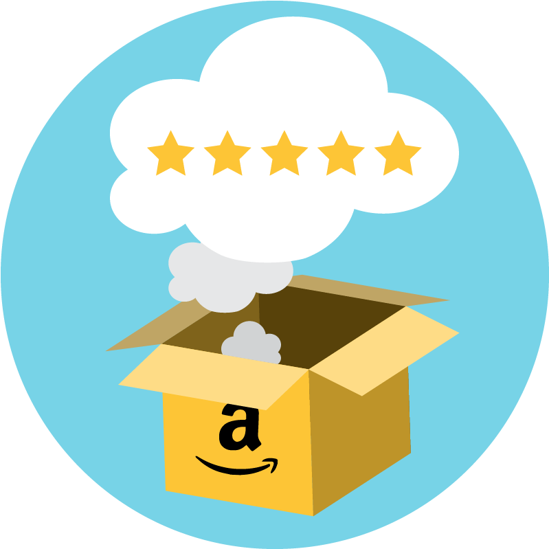 Five Star Rating Amazon Box PNG