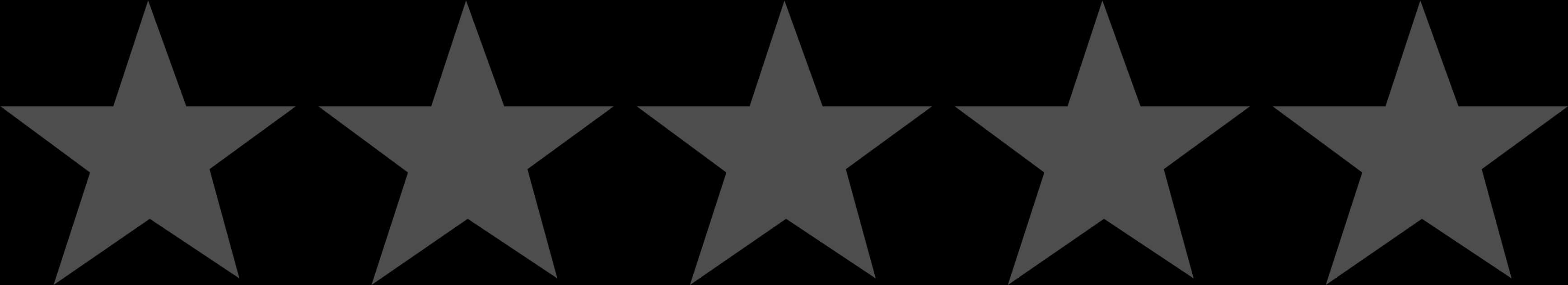 Five Star Rating Blackand Gray PNG