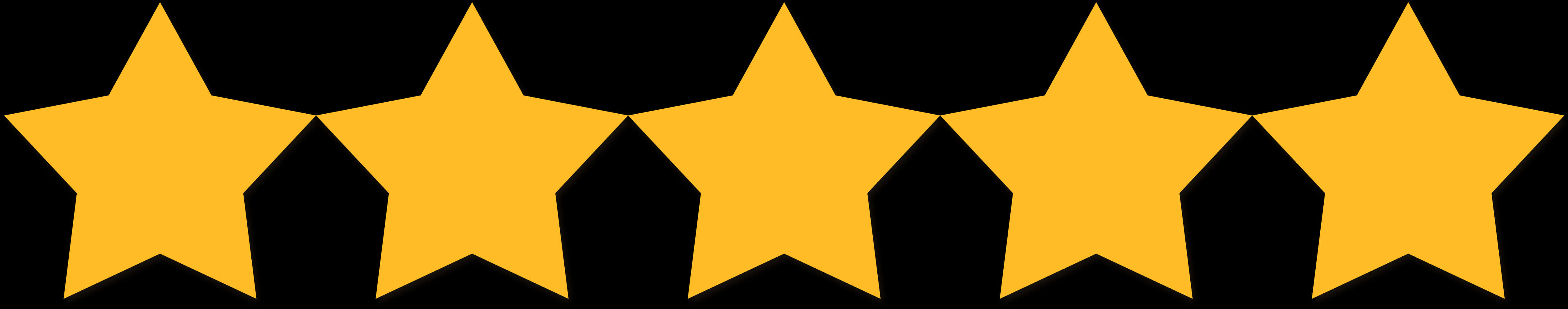 Five Star Rating Golden Graphic PNG