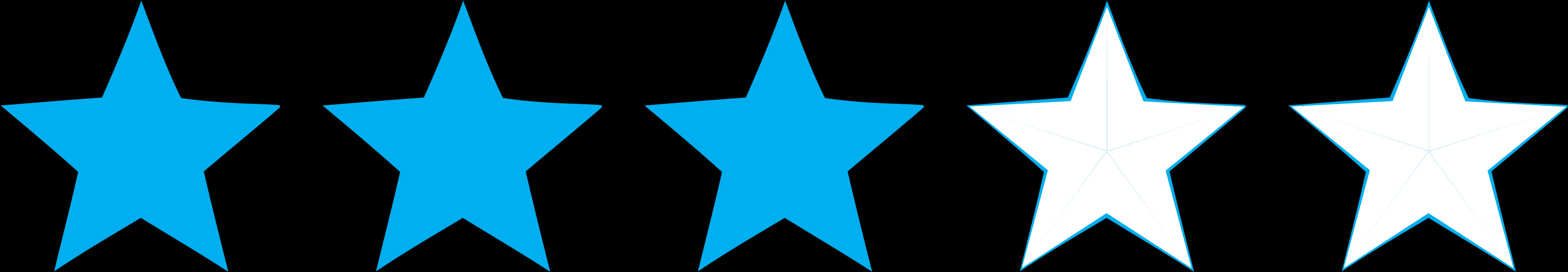 Five Star Rating Gradient PNG