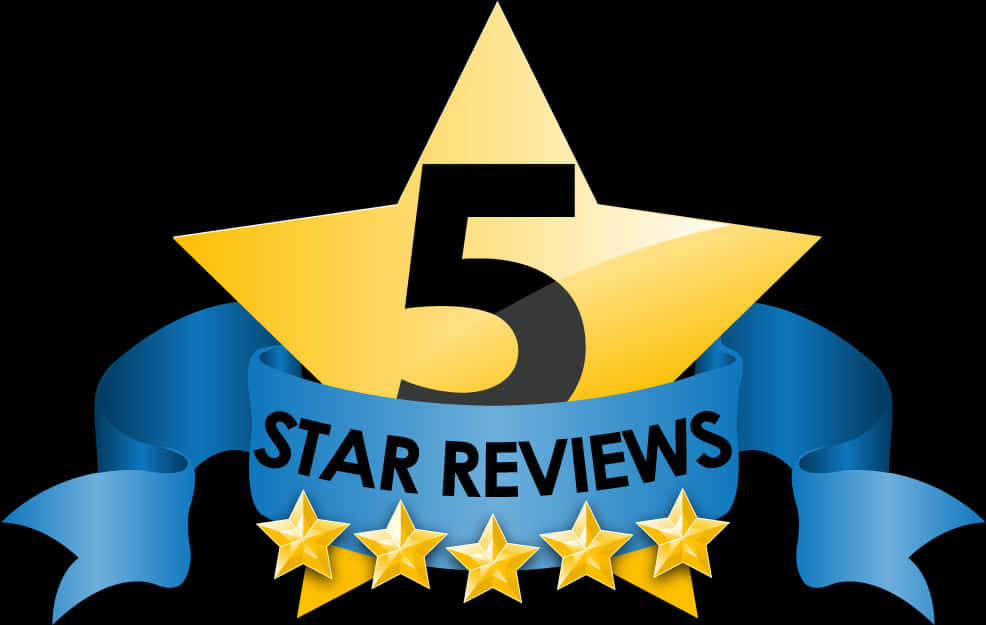 Five Star Rating Graphic PNG