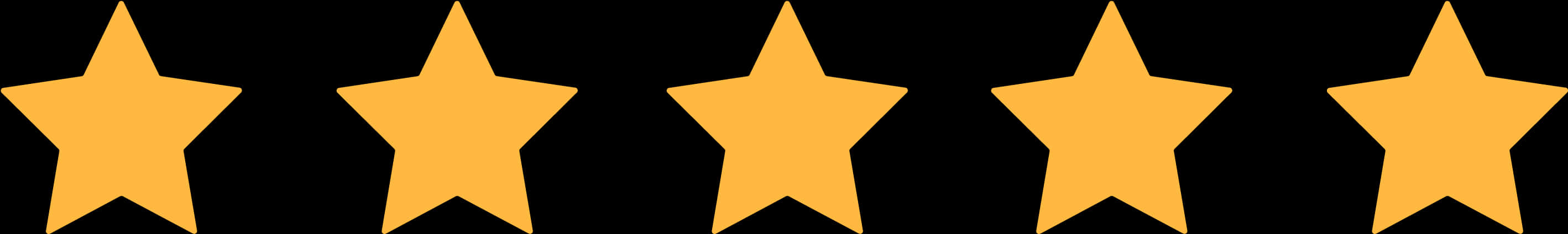 Five Star Rating Graphic PNG