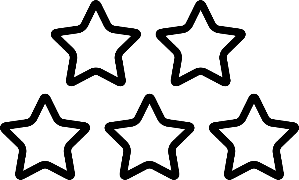 Five Star Rating Outline PNG