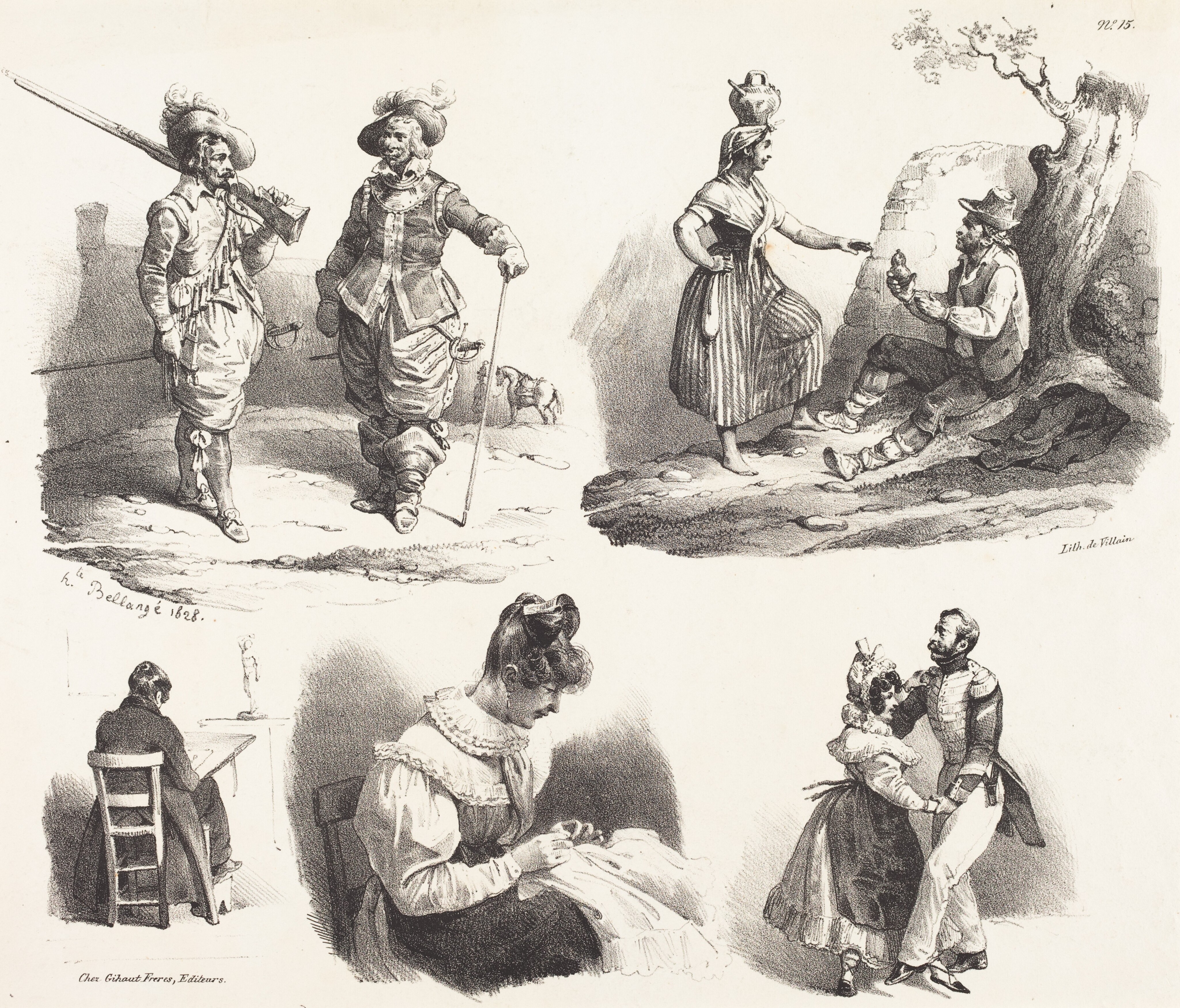 Five Vignettes Wallpaper