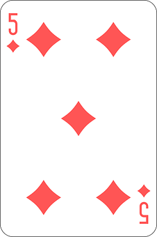 Fiveof Diamonds Playing Card PNG