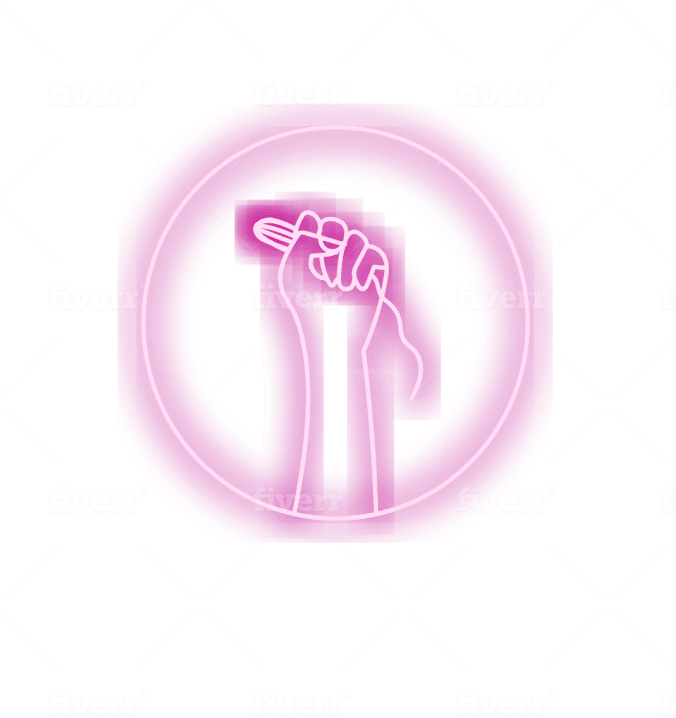 Fiverr Logowith Neon Power Fist PNG