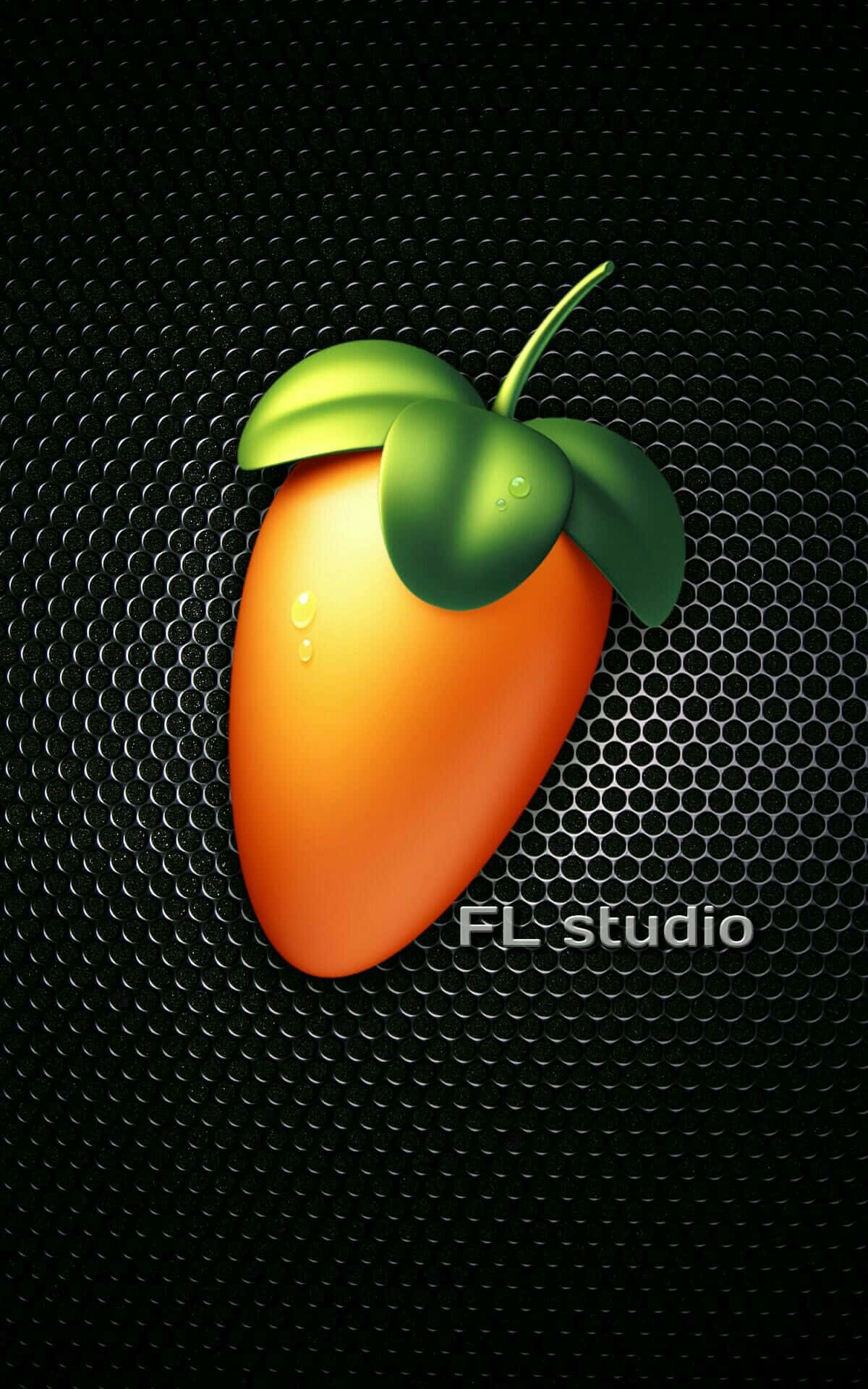 Fl Studio logo på en sort baggrund Wallpaper