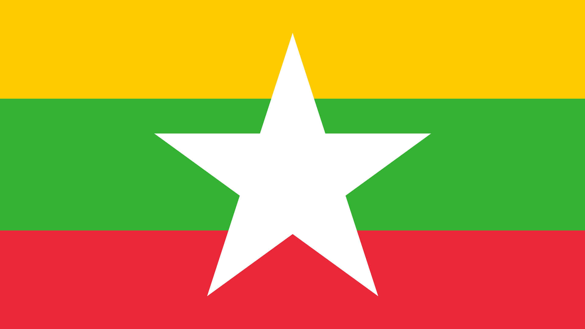 Myanmarsflag Med En Stjerne.