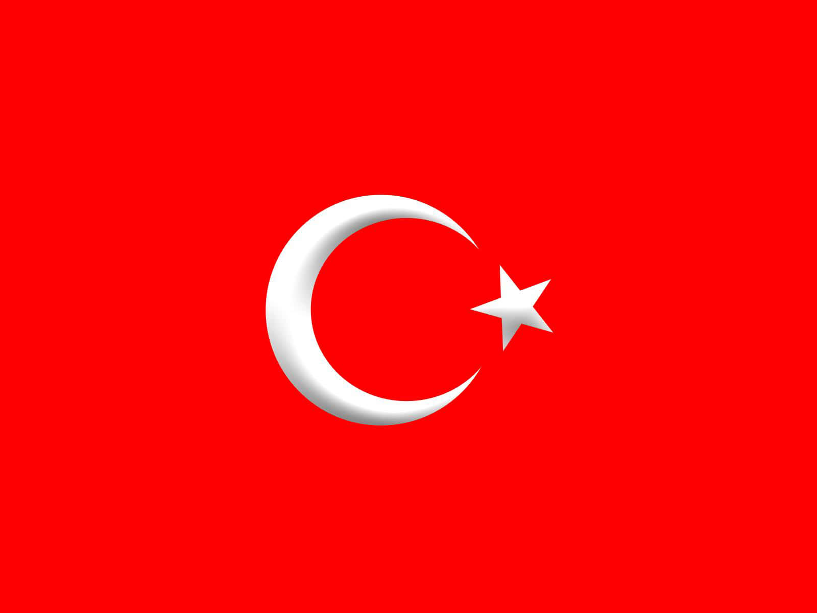 The Flag Of Turkey On A Red Background