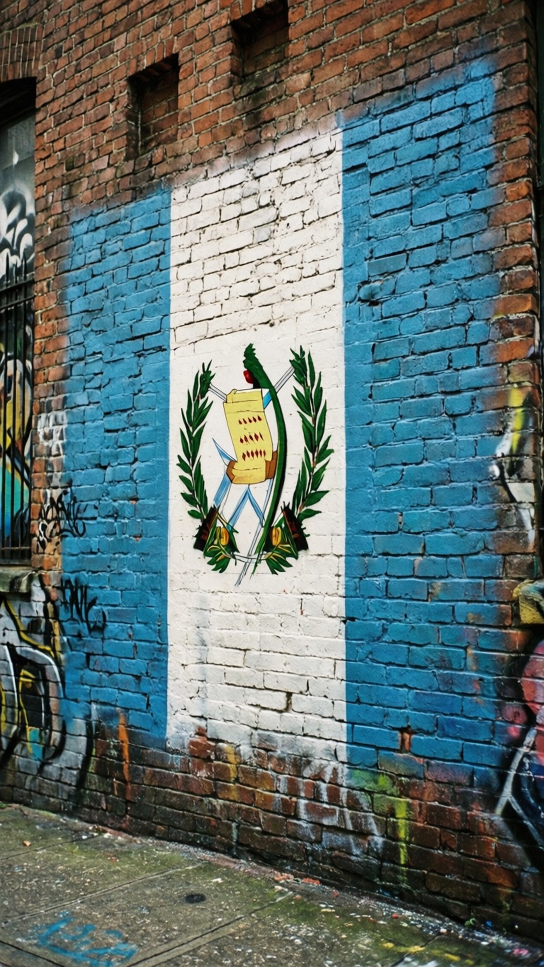 Graffiti de Drapeau sur Mur Fonds d'écran