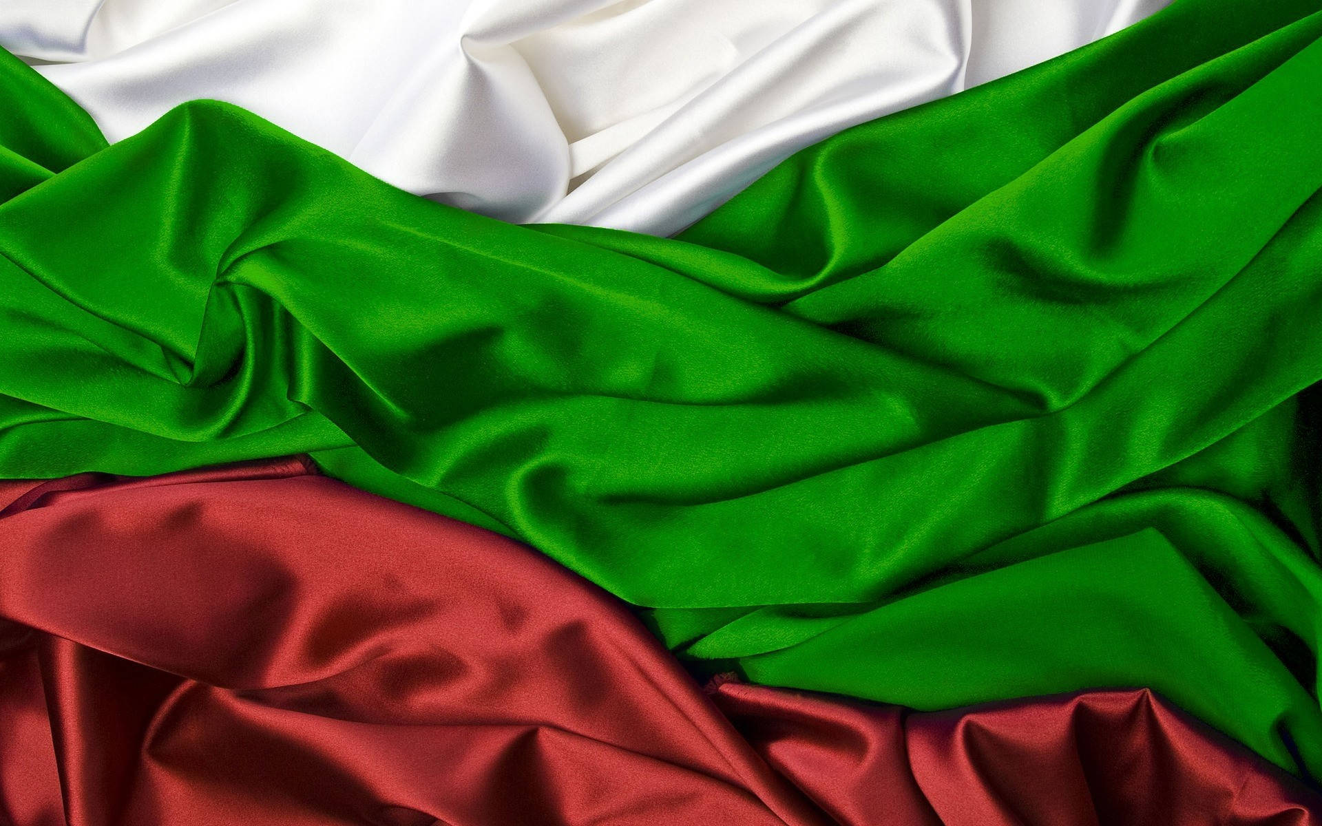 Flag Of Bulgaria In Silk Background