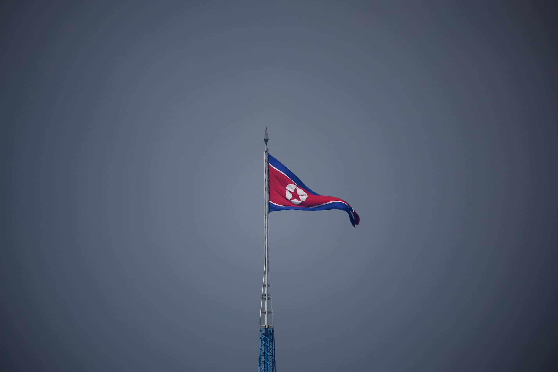 Flag Of North Korea On A Preemptive Exhibit Wallpaper