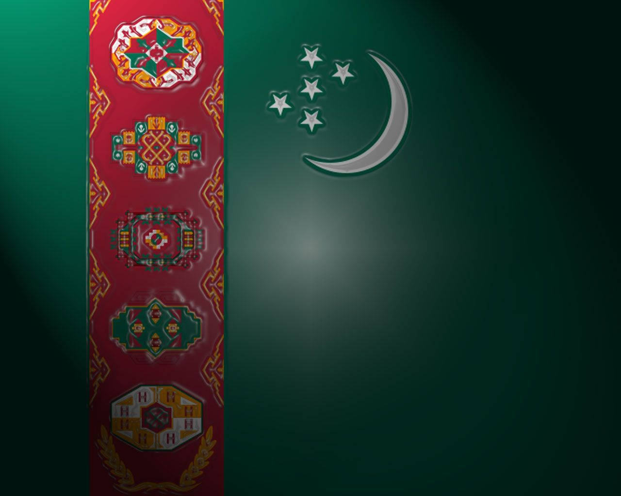 Flag Of Turkmenistan Wallpaper