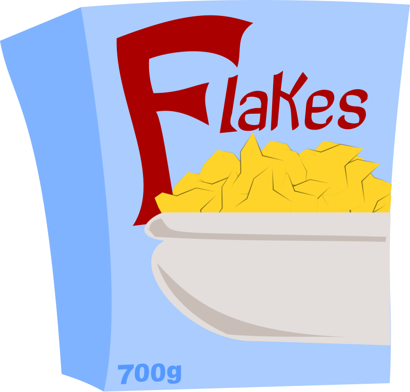 Flakes Cereal Box Graphic PNG