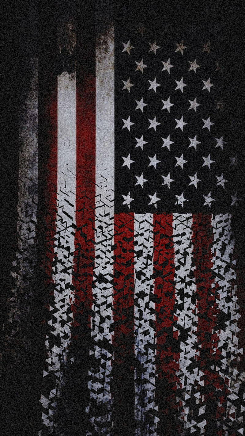 Flaking American Flag Cool iPhone Wallpaper
