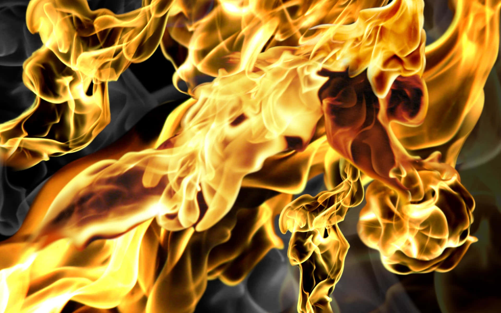 Golden Yellow Flame HD Background