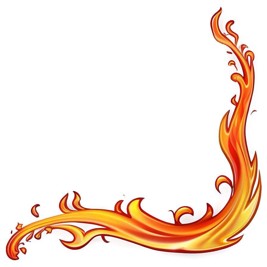 Flame Border Design Png 2 PNG