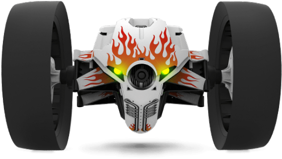 Flame Decorated Futuristic Vehicle PNG