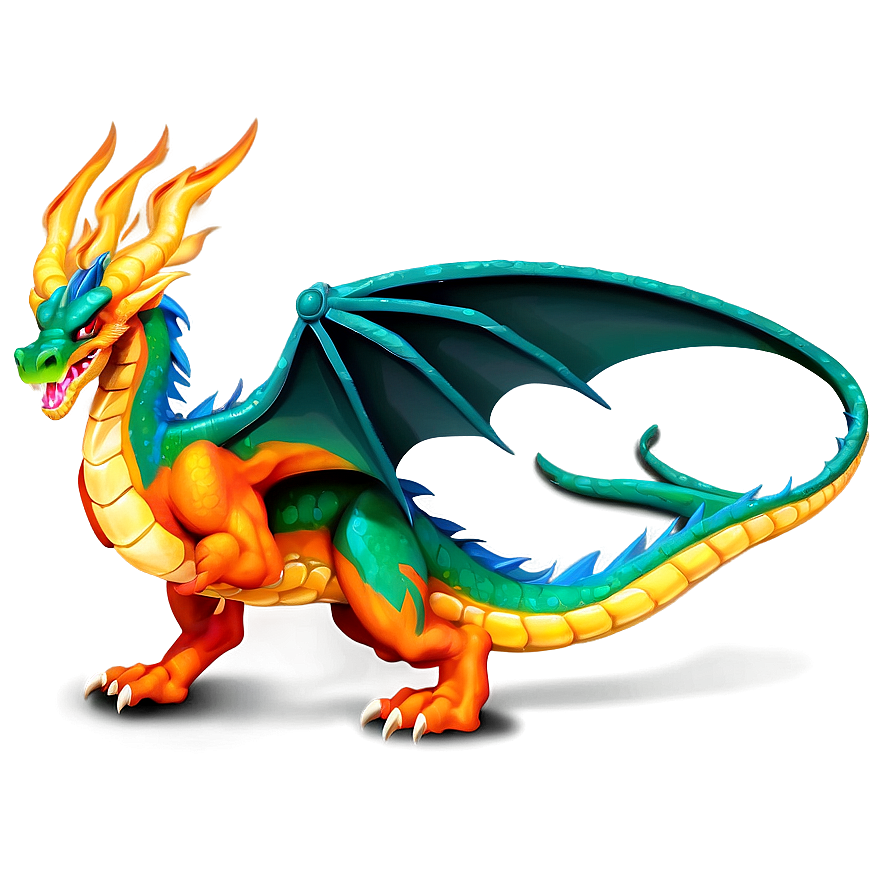 Flame Dragon Artwork Png Xkq14 PNG