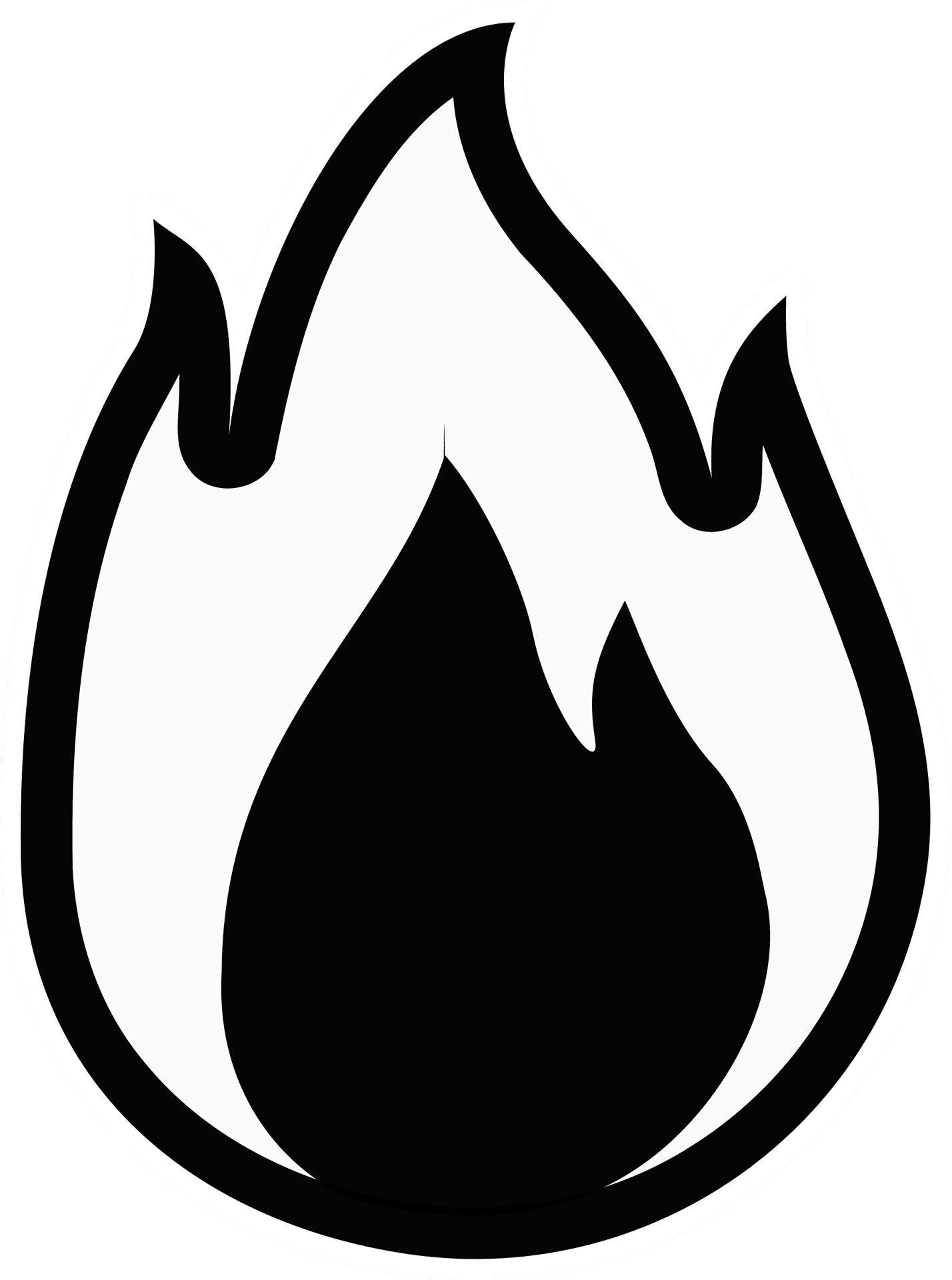 Flame Icon Simple Vector PNG