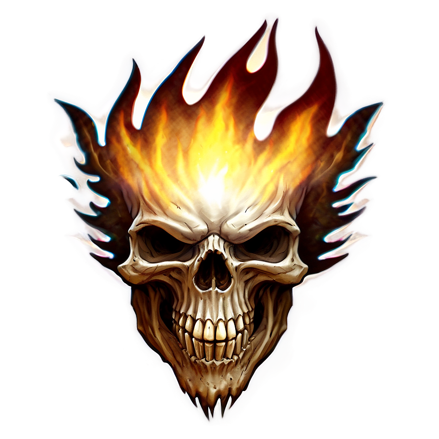 Flame Skull Png 05042024 PNG