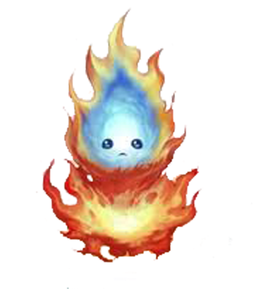 Flame Spirit Creature Artwork PNG