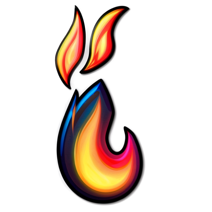 Download Flame Sticker Png Uxd | Wallpapers.com