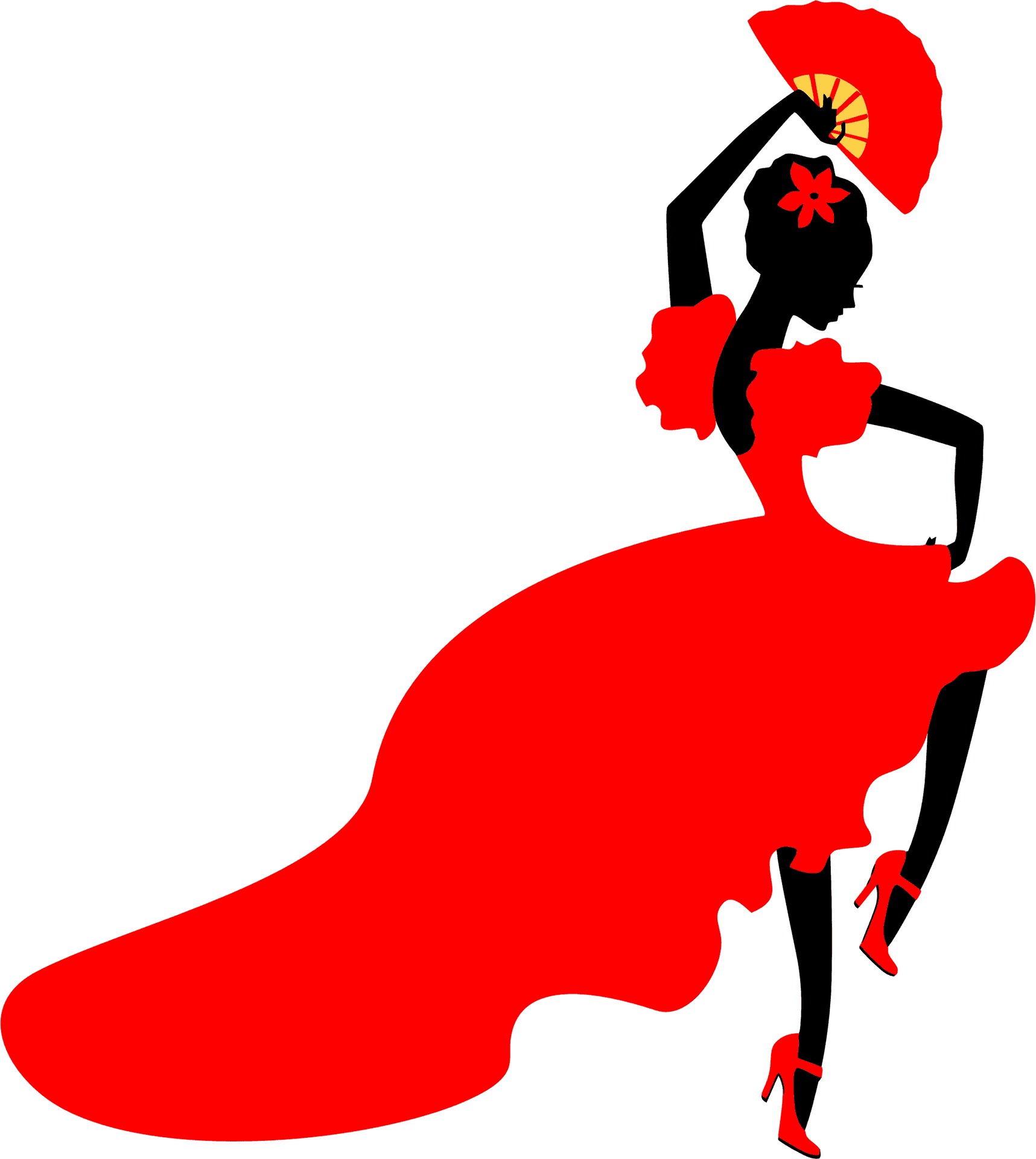 Flamenco Dancer Silhouette PNG