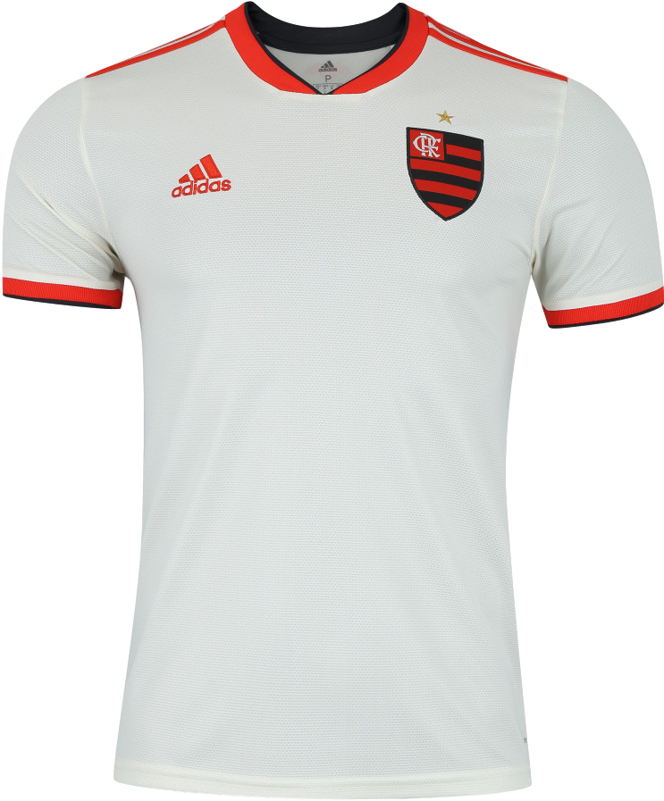 Flamengo Adidas White Jersey PNG