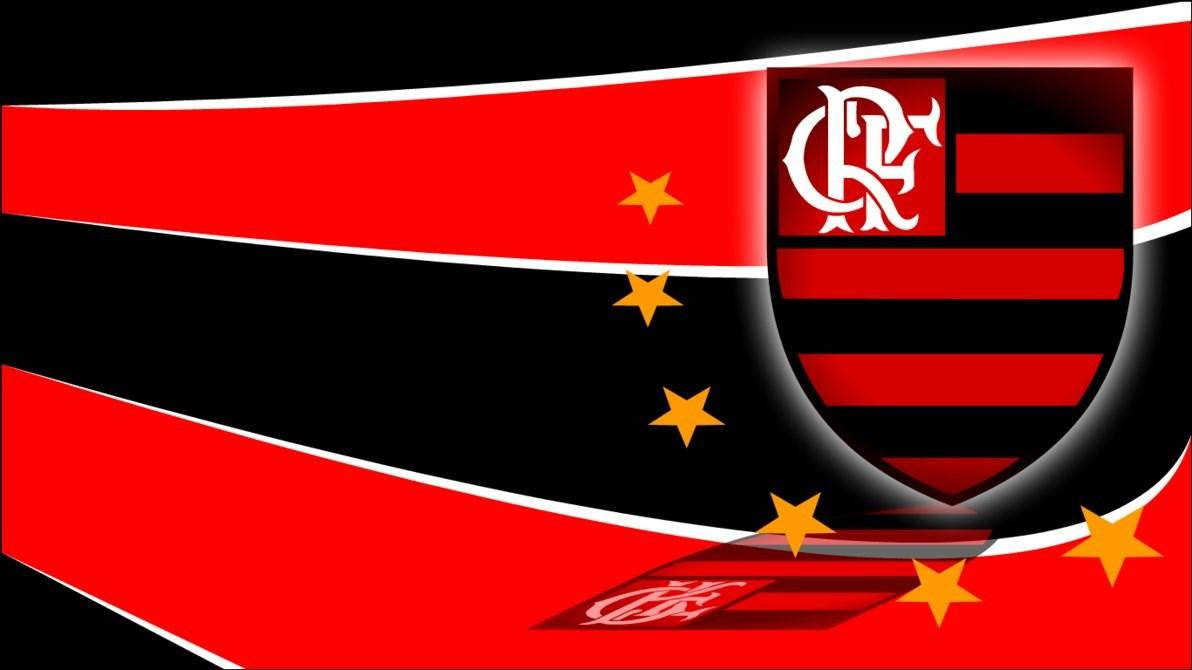 Flamengofc Färgglad Flagga. Wallpaper