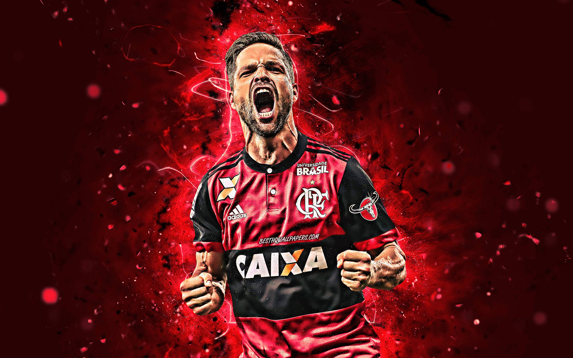 Flamengofc Diego Celebrando Fondo de pantalla