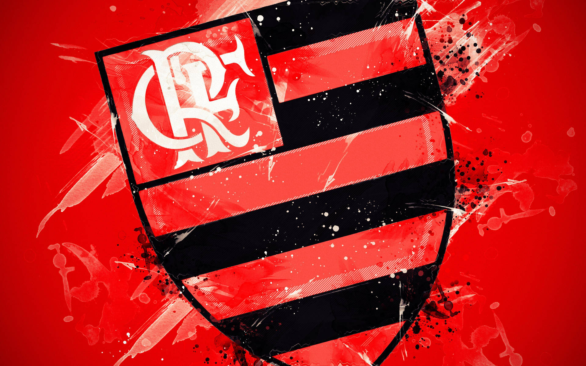 Flamengo Fc Splattered Emblem