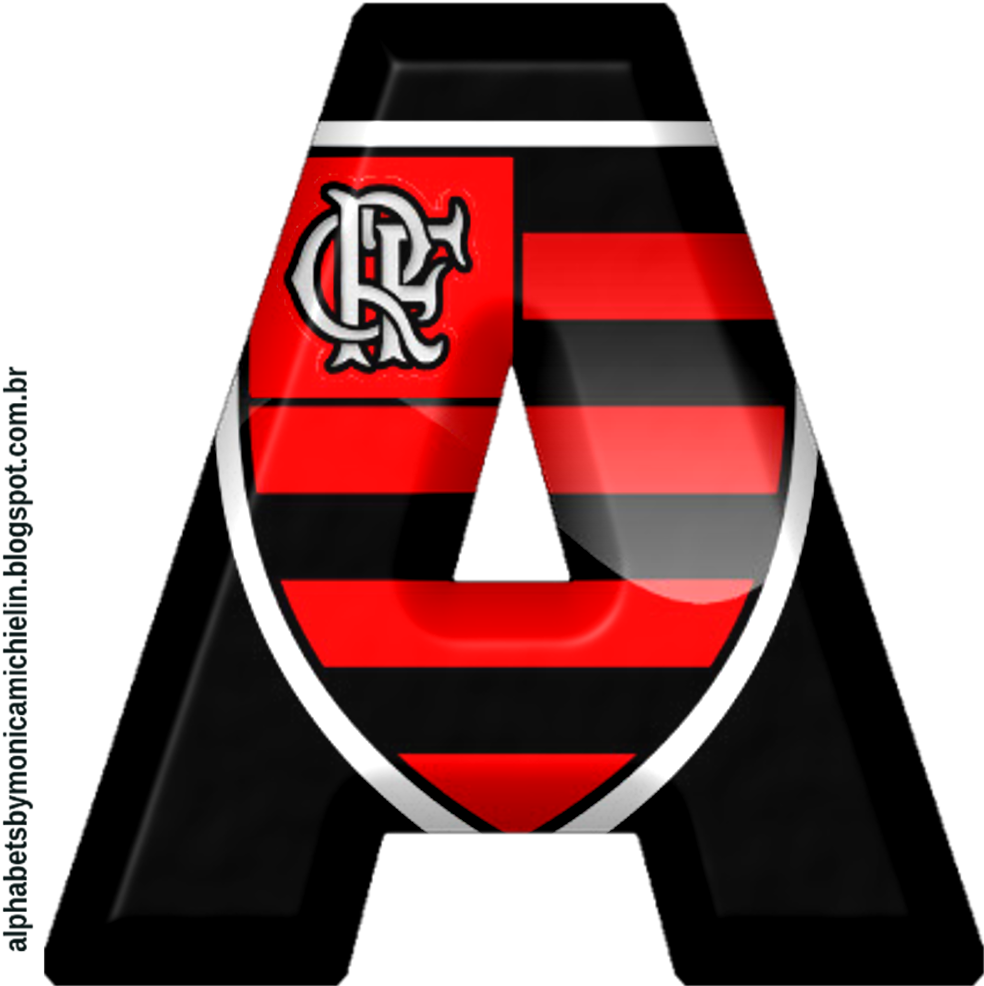 Flamengo Letter A Stylized Logo PNG