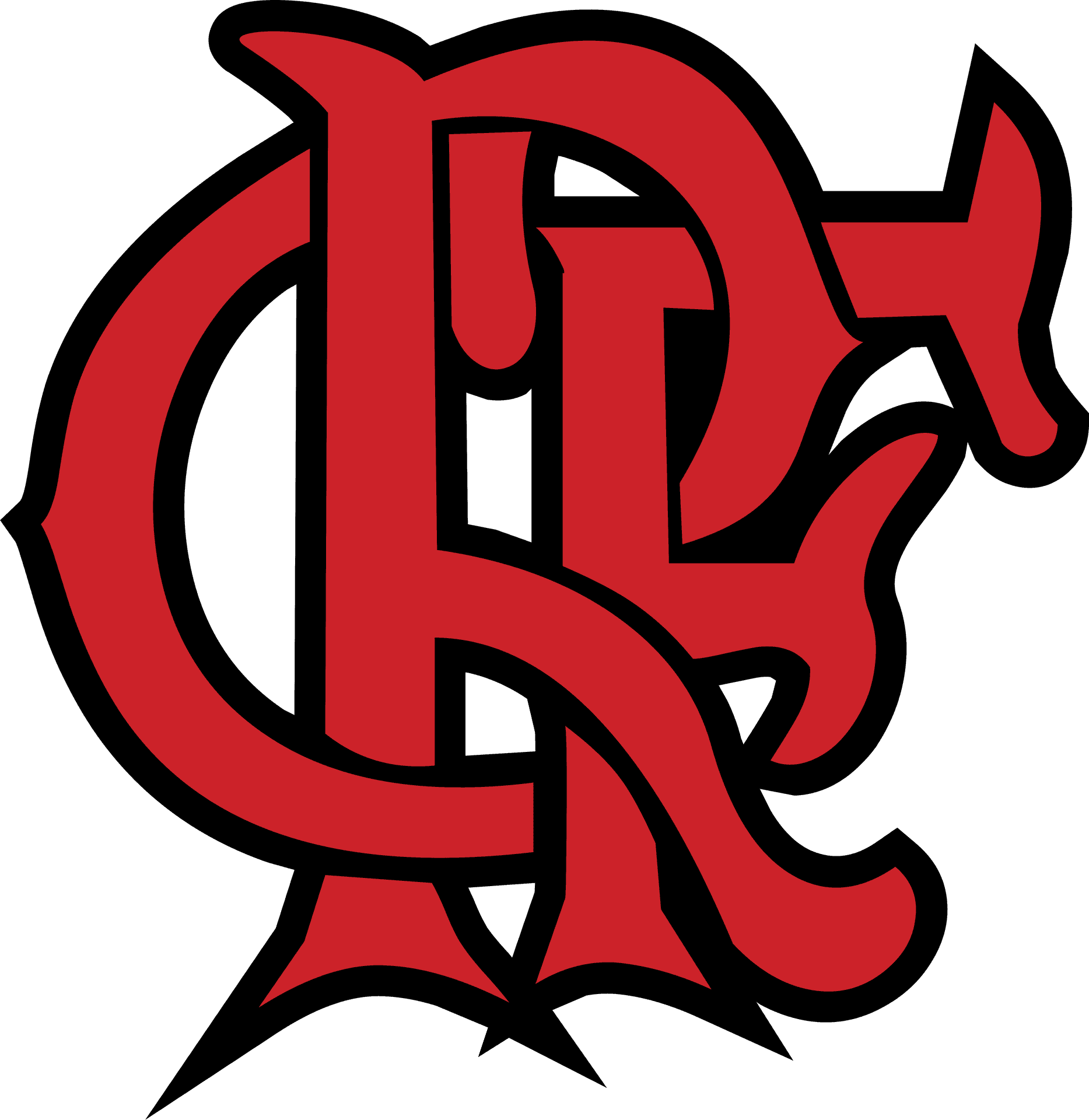 Flamengo Logo Redand Black PNG