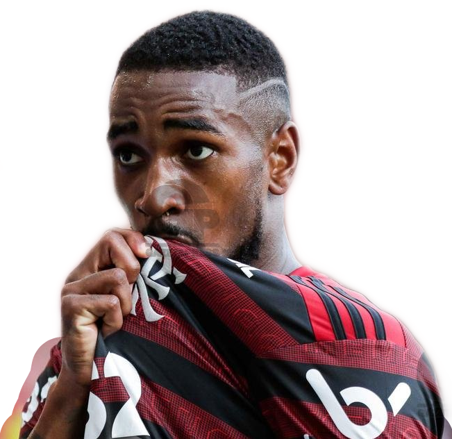 Flamengo Player Contemplative Pose PNG