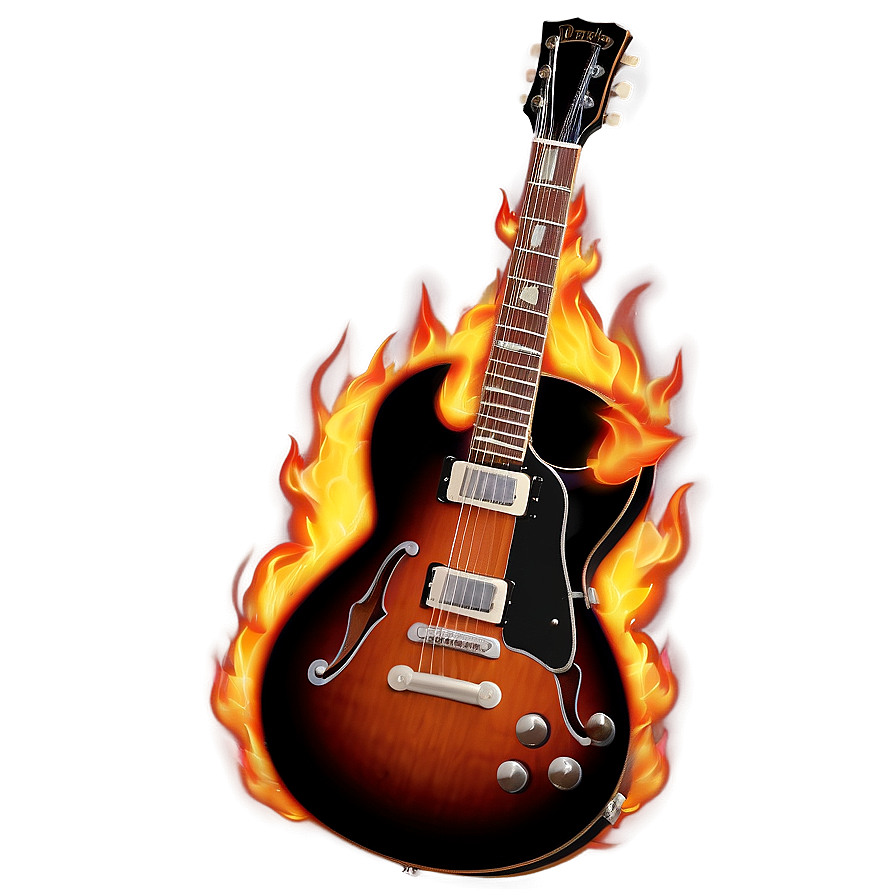 Download Flames Guitar Png Pnd | Wallpapers.com